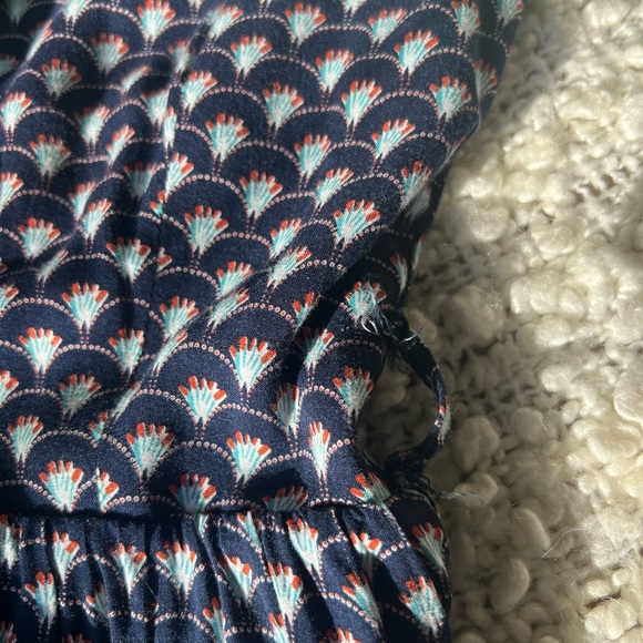 Dex Navy Blue Floral High Low Sleeveless Dress size: XS - Picture 5 of 9